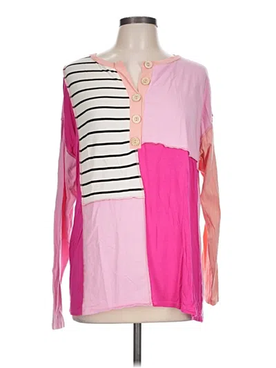 Pre-owned Bibi 3/4 Sleeve Blouse In Pink