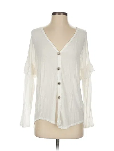 Pre-owned Bibi 3/4 Sleeve Blouse In White