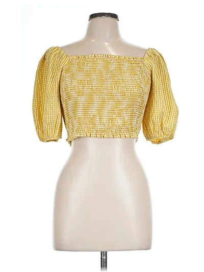 Pre-owned Bibi 3/4 Sleeve Blouse In Yellow