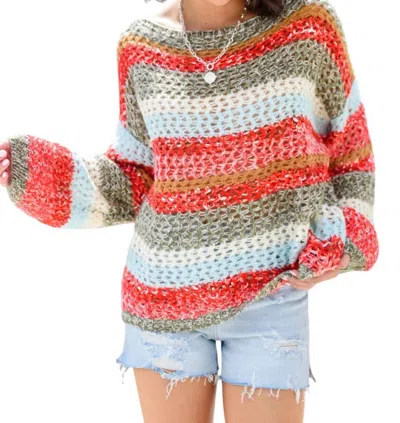Bibi All Cozied Up Sweater In Multi Color