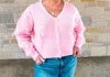 Bibi Bow Detailed Cardigan Sweater In Blush In Pink