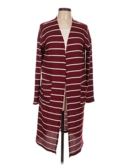 Pre-owned Bibi Cardigan Sweater In Burgundy