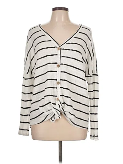 Pre-owned Bibi Cardigan Sweater In White