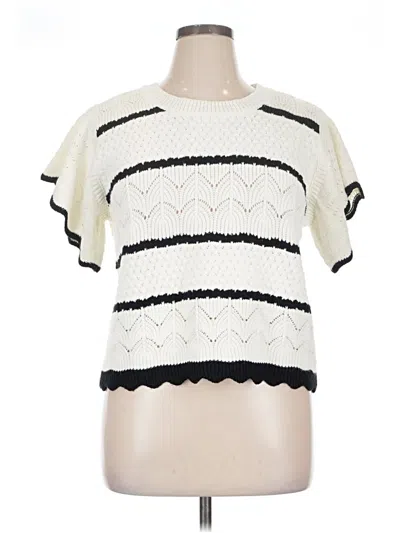 Pre-owned Bibi Cardigan Sweater In White