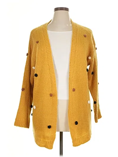 Pre-owned Bibi Cardigan Sweater In Yellow