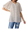 Bibi Fancy Me Floral Button Down Shirt In Brown In Brown