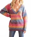 Bibi Harvest Mornings Tie Dye Sweater In Multi Color In Multi