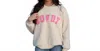 Bibi Howdy Western Sherpa Pullover Sweater In Ivory In Multi