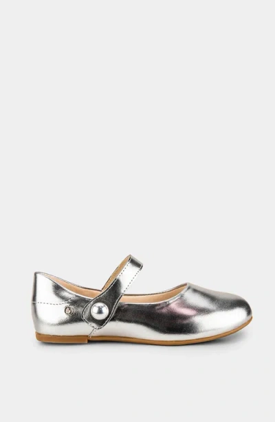 Bibi Kids' Ballerina Basic Flat In Silver
