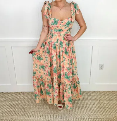 Bibi Lightweigh Truffles Maxi Dress In Peach In Pink