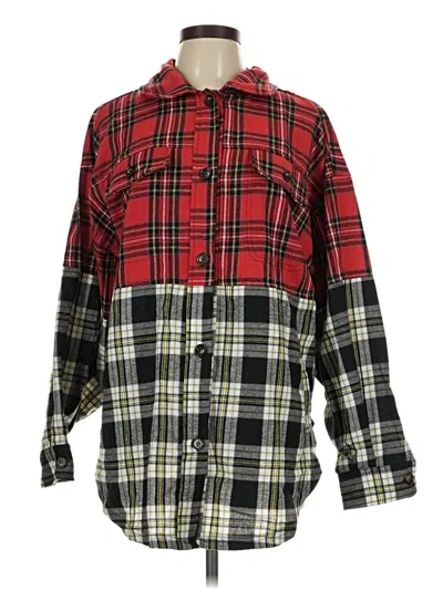 Pre-owned Bibi Long Sleeve Blouse In Red