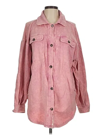 Pre-owned Bibi Long Sleeve Button Down Shirt In Pink