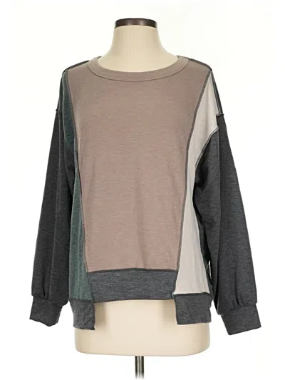 Pre-owned Bibi Long Sleeve T-shirt In Gray
