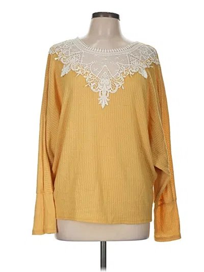 Pre-owned Bibi Long Sleeve T-shirt In Yellow