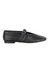 Bibi Lou Mesh-panelling Ballerina Shoes In Nero
