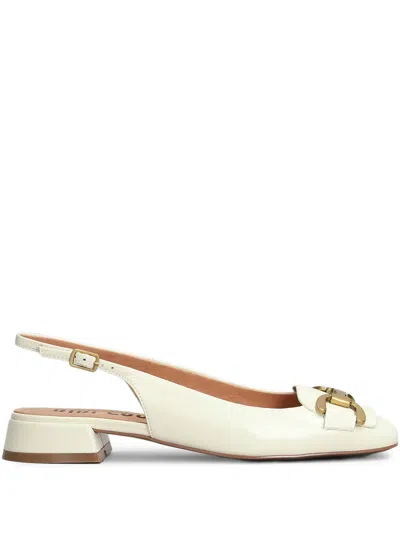 Bibi Lou 25mm Vela Ballerina Shoes In White