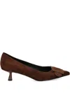 Bibi Lou 40mm Altair Pointed Pumps In Brown