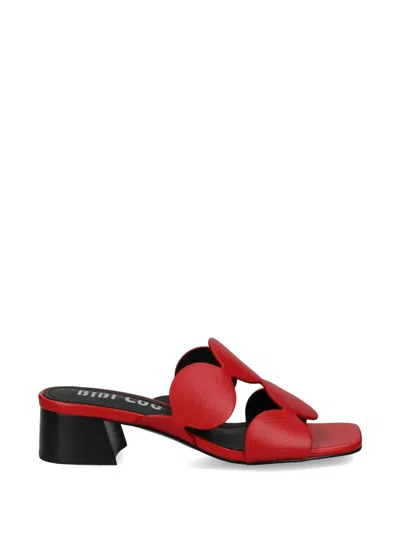 Bibi Lou 40mm Onami Mules In Red