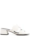 Bibi Lou 40mm Leather Mules In White