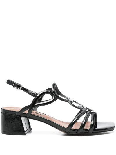 Bibi Lou 45mm Patent Sandals In Black