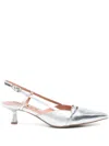 Bibi Lou Robin Kitten Heels In Silver