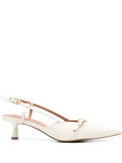 Bibi Lou 45mm Slingback Pumps In White