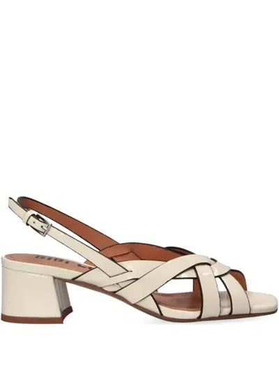 Bibi Lou 50mm Block-heel Sandals In Neutral