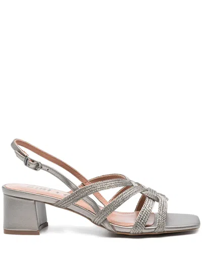 Bibi Lou 50mm Eve Sandals In Silver