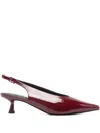 Bibi Lou 50mm Tiare Pointed Slingback Pumps In Red