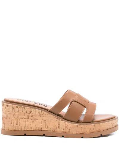 Bibi Lou 65mm Holly Leather Sandals In Brown