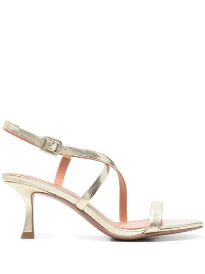 Bibi Lou 65mm Leather Sandals In Gold