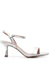 Bibi Lou 65mm Lotus Sandals In Silver