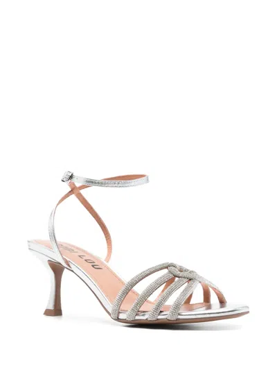 Bibi Lou 70mm Rhinestone-embellished Sandals In 银色