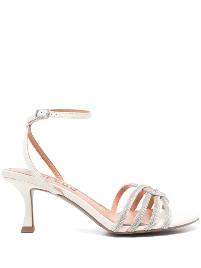 Bibi Lou 70mm Rhinestone-embellished Sandals In White