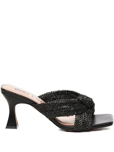 Bibi Lou 80mm Knotted-detail Sandals In Black