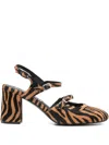 Bibi Lou 85mm Buckle-fastening Pumps In Animal Print