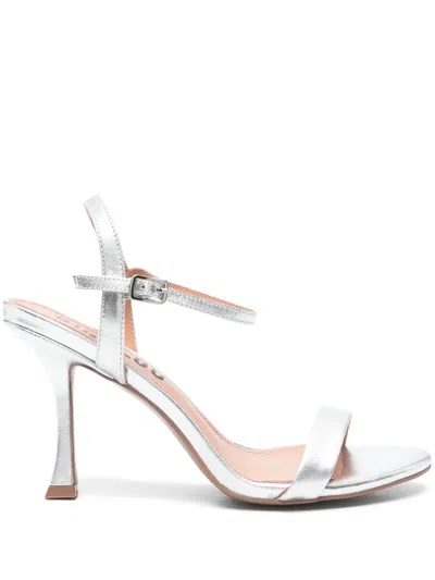 Bibi Lou 90mm Lotus Sandals In Silver