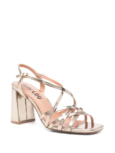 Bibi Lou 90mm Metallic Sandals In Gold