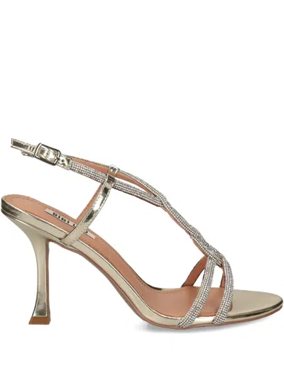 Bibi Lou 90mm Wanda Embellished Stiletto Sandals In Silver