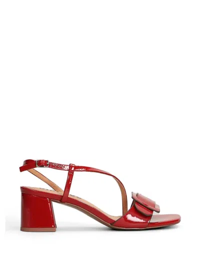 Bibi Lou Altair Buckle-detail Block-heel Sandals In Red