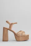 Bibi Lou Woman Sandals Blush Size 11 Textile Fibers In Leather Color
