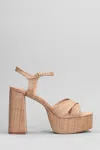 Bibi Lou Woman Sandals Blush Size 11 Textile Fibers In Powder