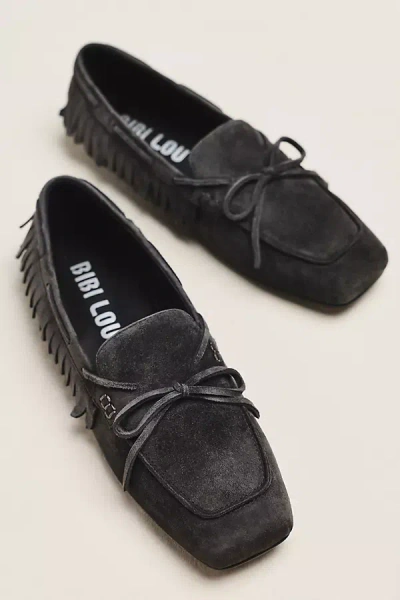 Bibi Lou Aris Moccasin Loafers In Gray