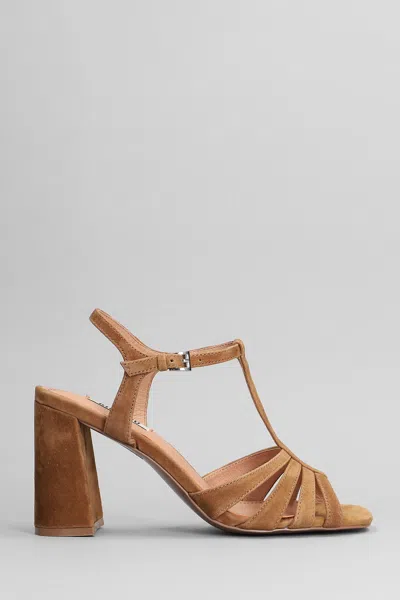 Bibi Lou Azalea Sandals In Leather Colour Suede