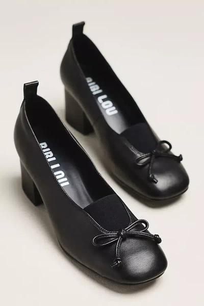 Bibi Lou Ballet Block Heels In Black