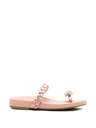 Bibi Lou Balne Braided Crystal-embellished Sandals In Neutral
