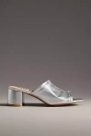 Bibi Lou Block-heel Mules In Silver