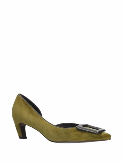 Bibi Lou Bonnie Suede Pumps In Green