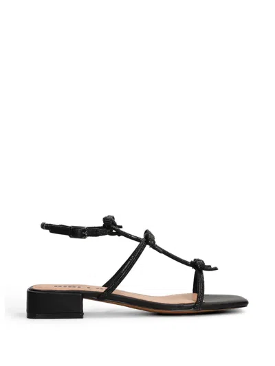 Bibi Lou Bow-embellished Crystal-encrusted Sandals In Multi