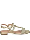 Bibi Lou Braid-detail Flat Sandals In Gold